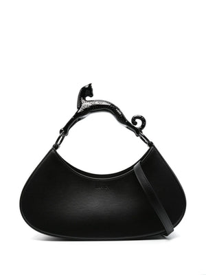 LANVIN Women's Large Black Calfskin Hobo Handbag