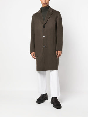 THEORY Luxurious Cashmere Wool Olive Outerwear for Men - FW22 Collection