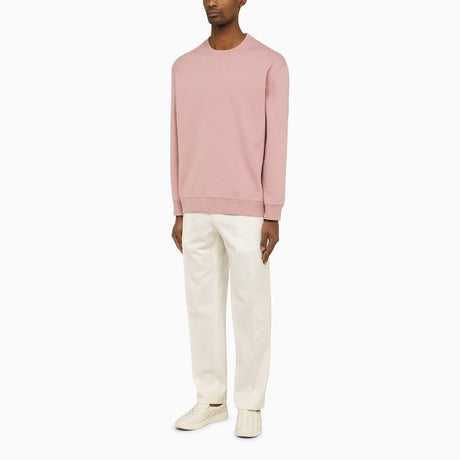 BRUNELLO CUCINELLI Pink Cotton Crewneck Sweatshirt for Men