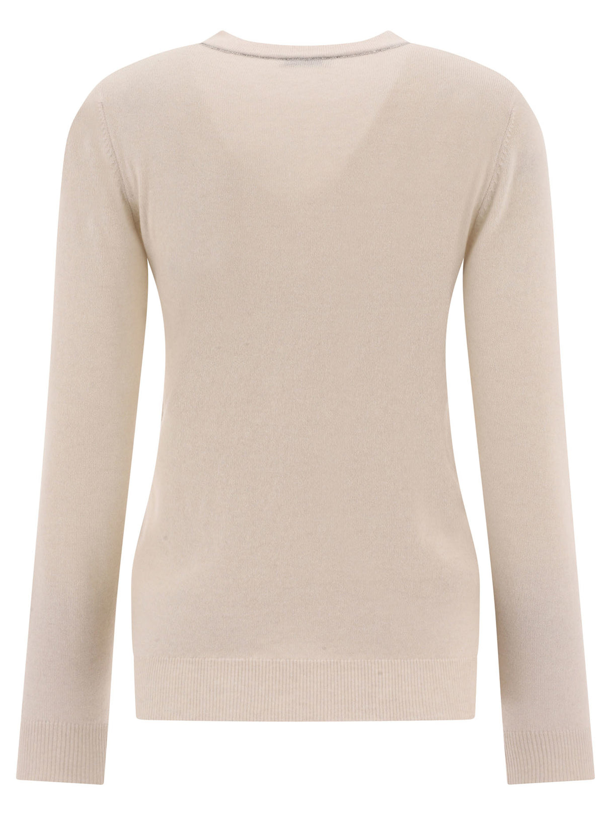 BRUNELLO CUCINELLI Elegant Cashmere Sweater with Monili Decoration for Women - White