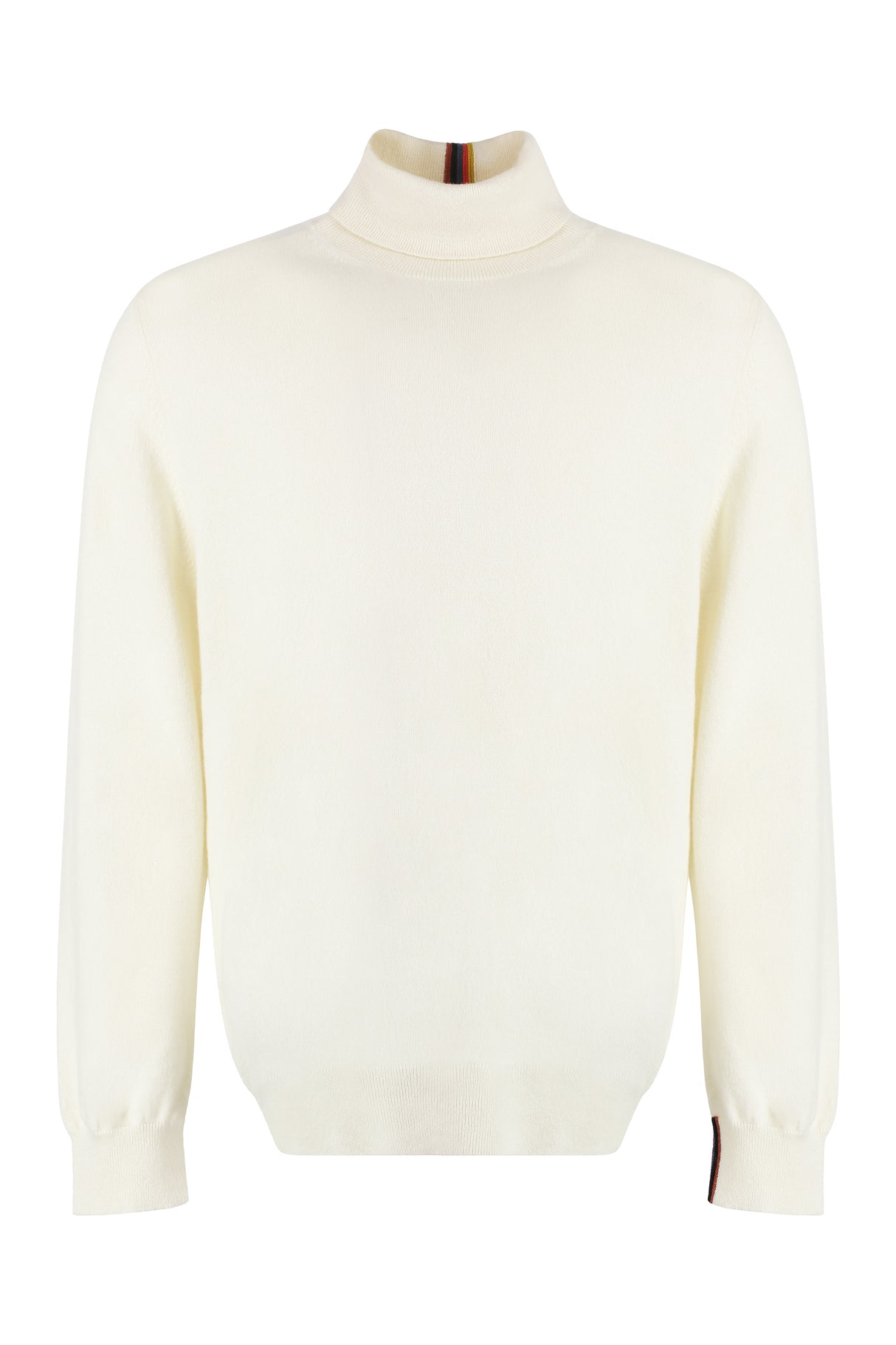 PAUL SMITH Men's White Cashmere Turtleneck Sweater for FW23