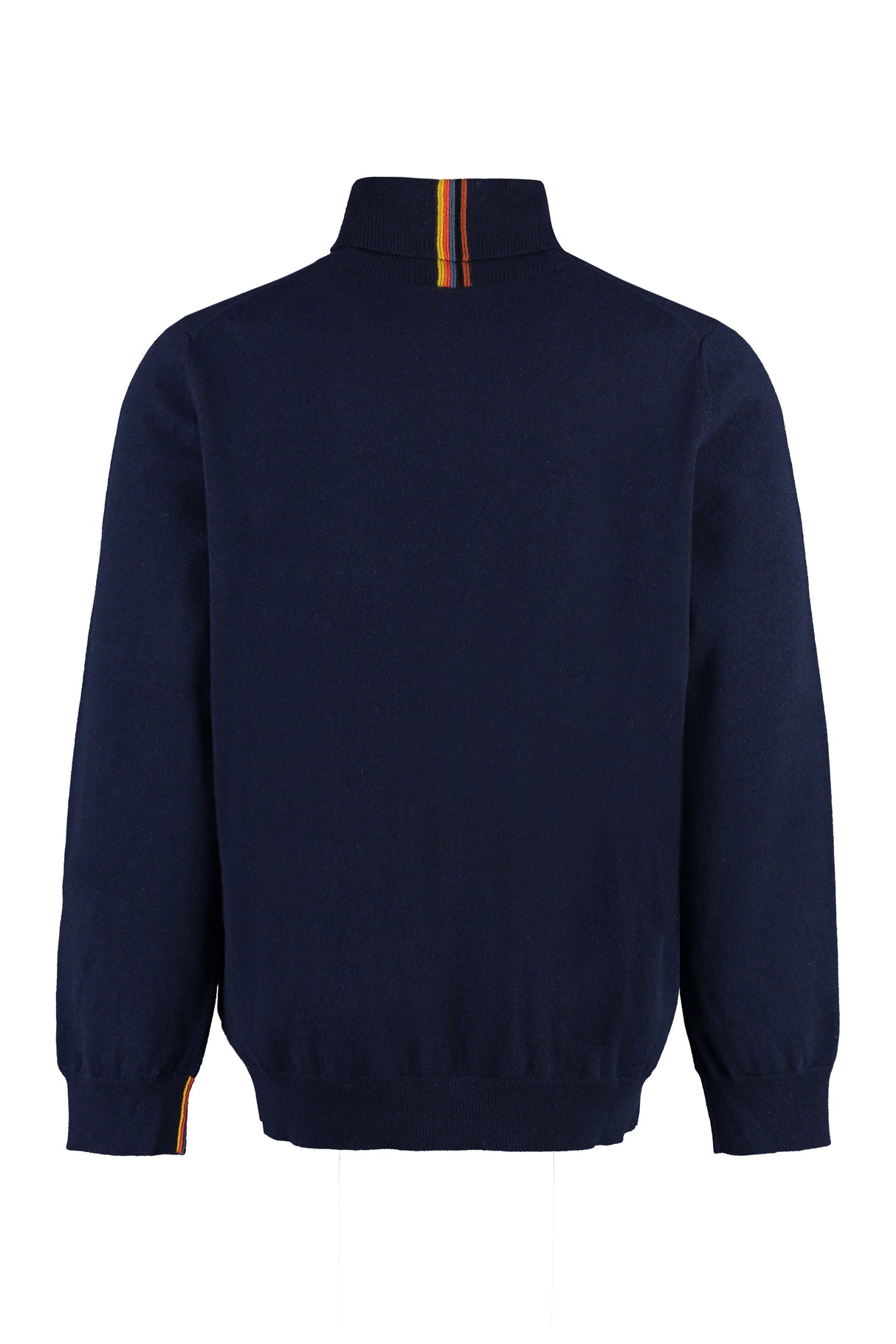 男士蓝色羊绒高领毛衣 - FW23 暖季系列