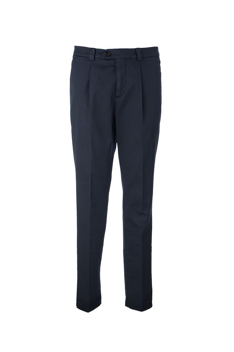 BRUNELLO CUCINELLI Men's Garment-Dyed Leisure Fit Trousers in American Pima Cotton - FW23 Collection