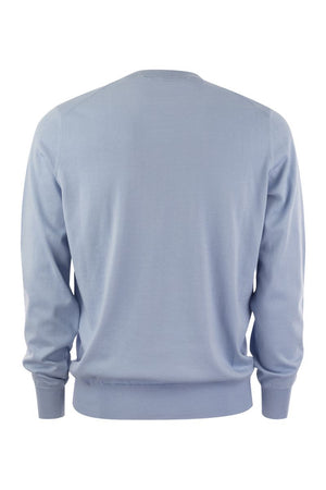 男士淺藍輕型棉質T恤- SS24系列