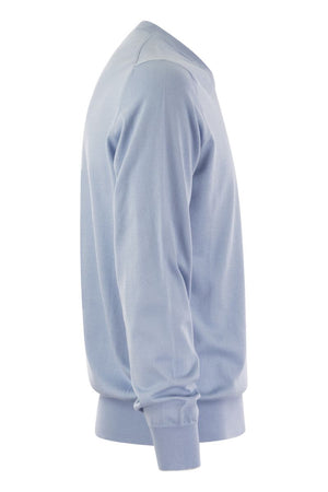 男士淺藍輕型棉質T恤- SS24系列