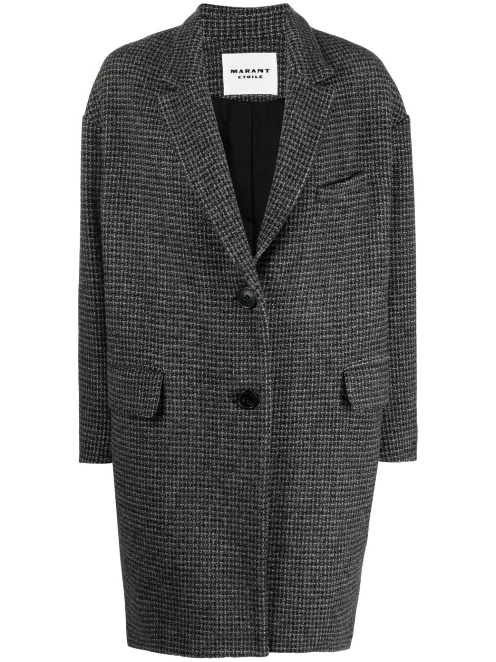 女士羊毛混紡灰色外套 - FW23時尚百搭外套