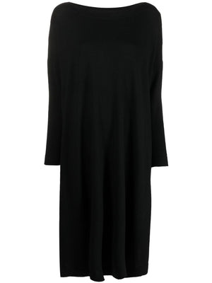 DANIELA GREGIS Black Oversized Wool Short Dress for Women - FW23