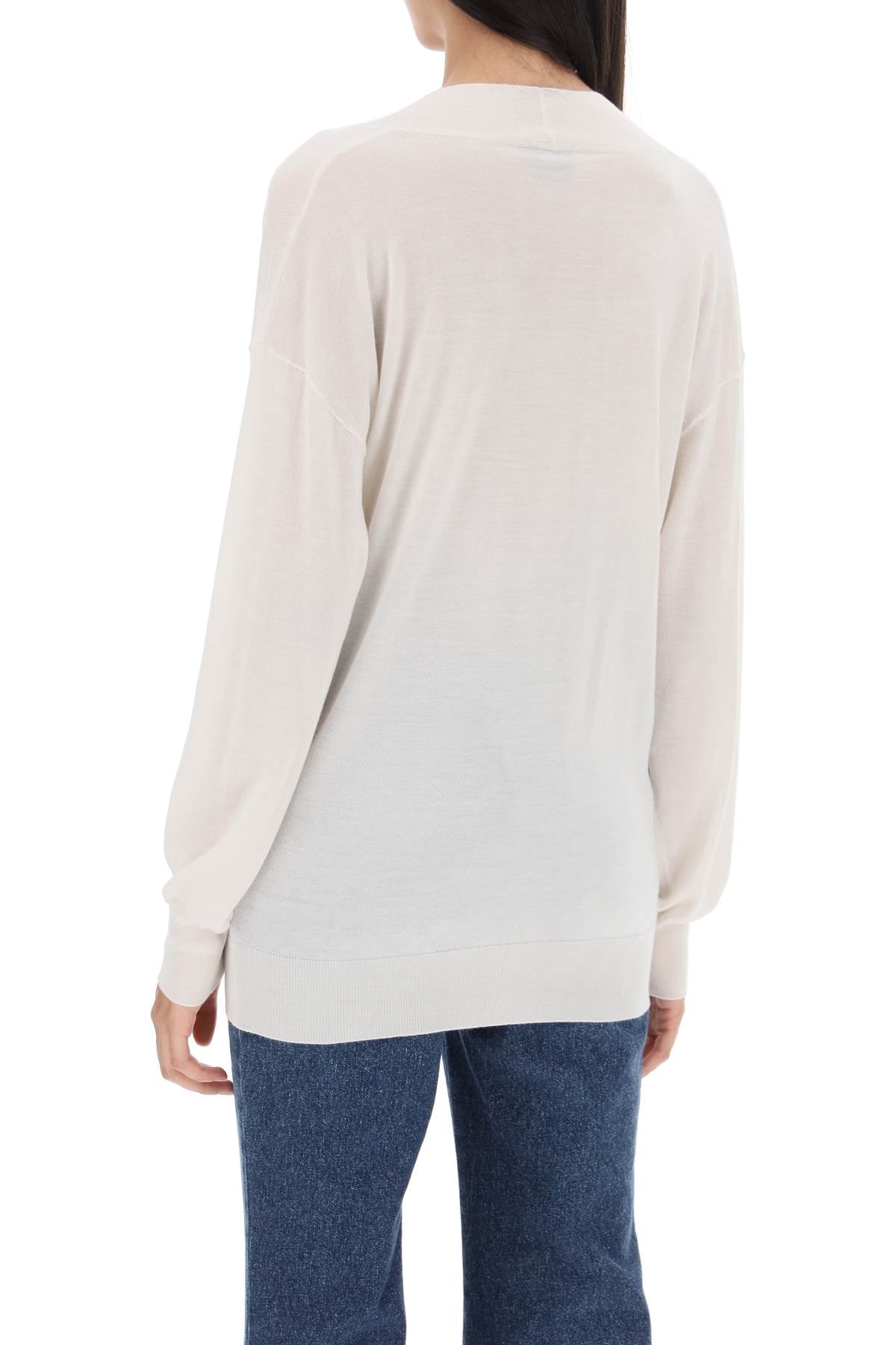 TOM FORD Cozy White Cashmere and Silk Sweater for Women - FW23 Collection