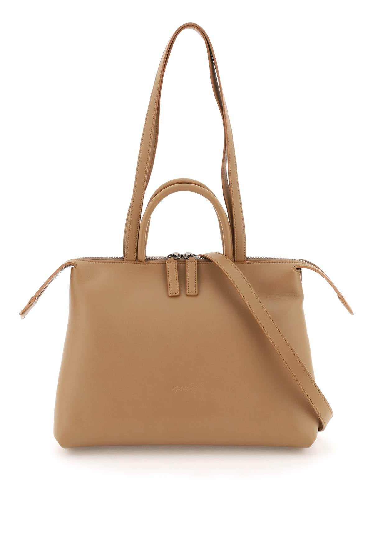 4 Dritta Leather Shoulder Handbag for Women - Brown