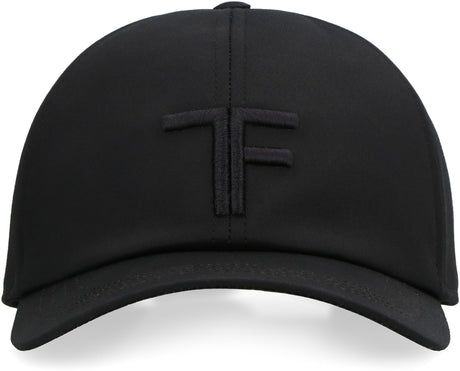 TOM FORD Men's Black Logo Baseball Cap - Adjustable Size