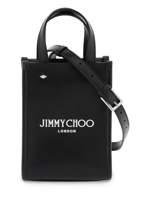 JIMMY CHOO Chic Mini Tote Handbag with Leather Accents and Stud Detailing - Black
