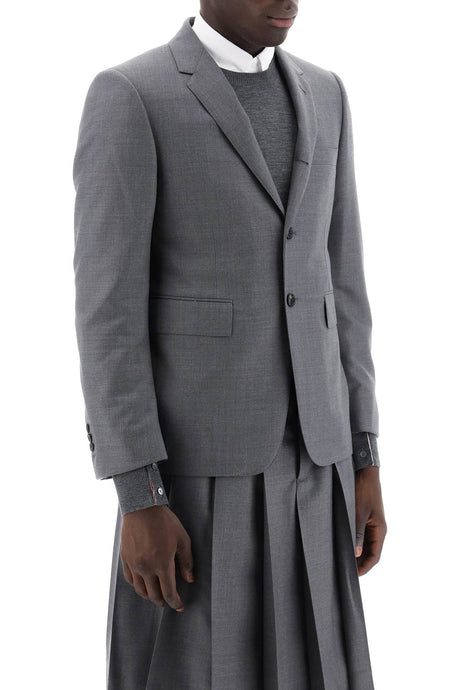 男士灰色羊毛斜纹结构夹克