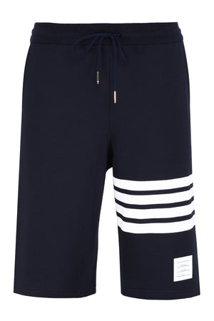 THOM BROWNE Men's Blue 4-Bar Sweat Shorts for Fall/Winter 2024