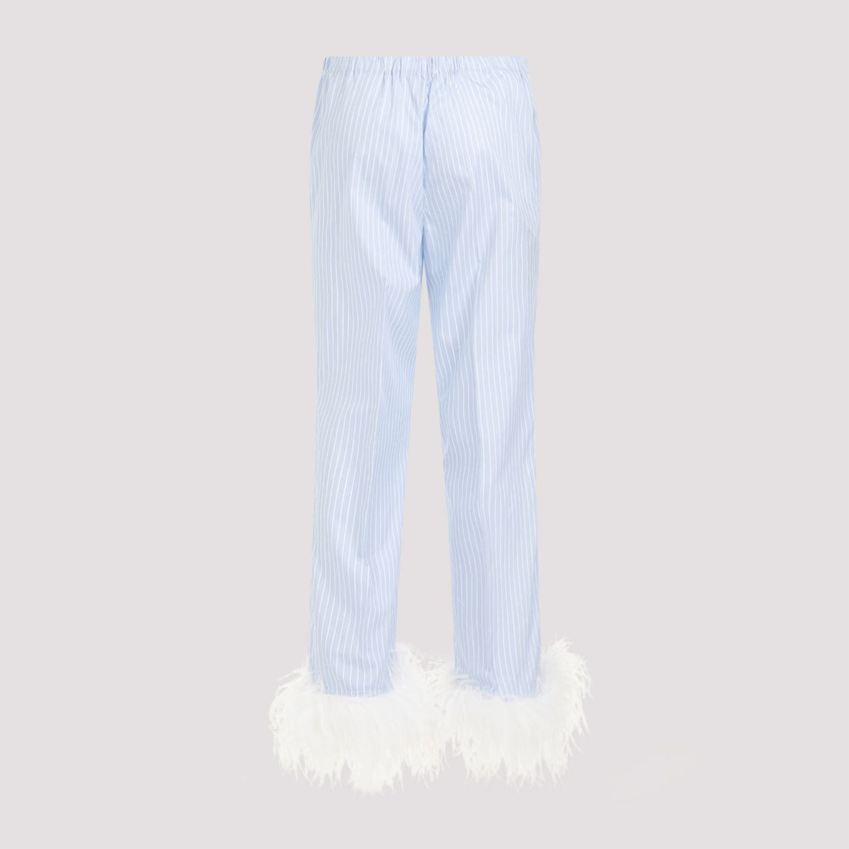 MIU MIU Women's Blue Cotton Pants - SS24 Collection