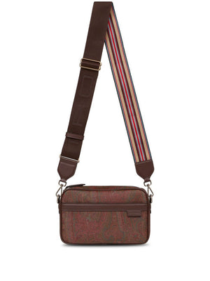 ETRO SMALL PAISLEYPRINT LEATHER CROSSBODY Handbag