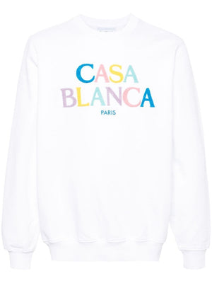 CASABLANCA STACKED LOGO CHENILLE EMBROIDERED SWEATS