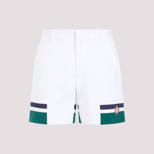 CASABLANCA Classic White Tailored Shorts for Men - SS24 Collection