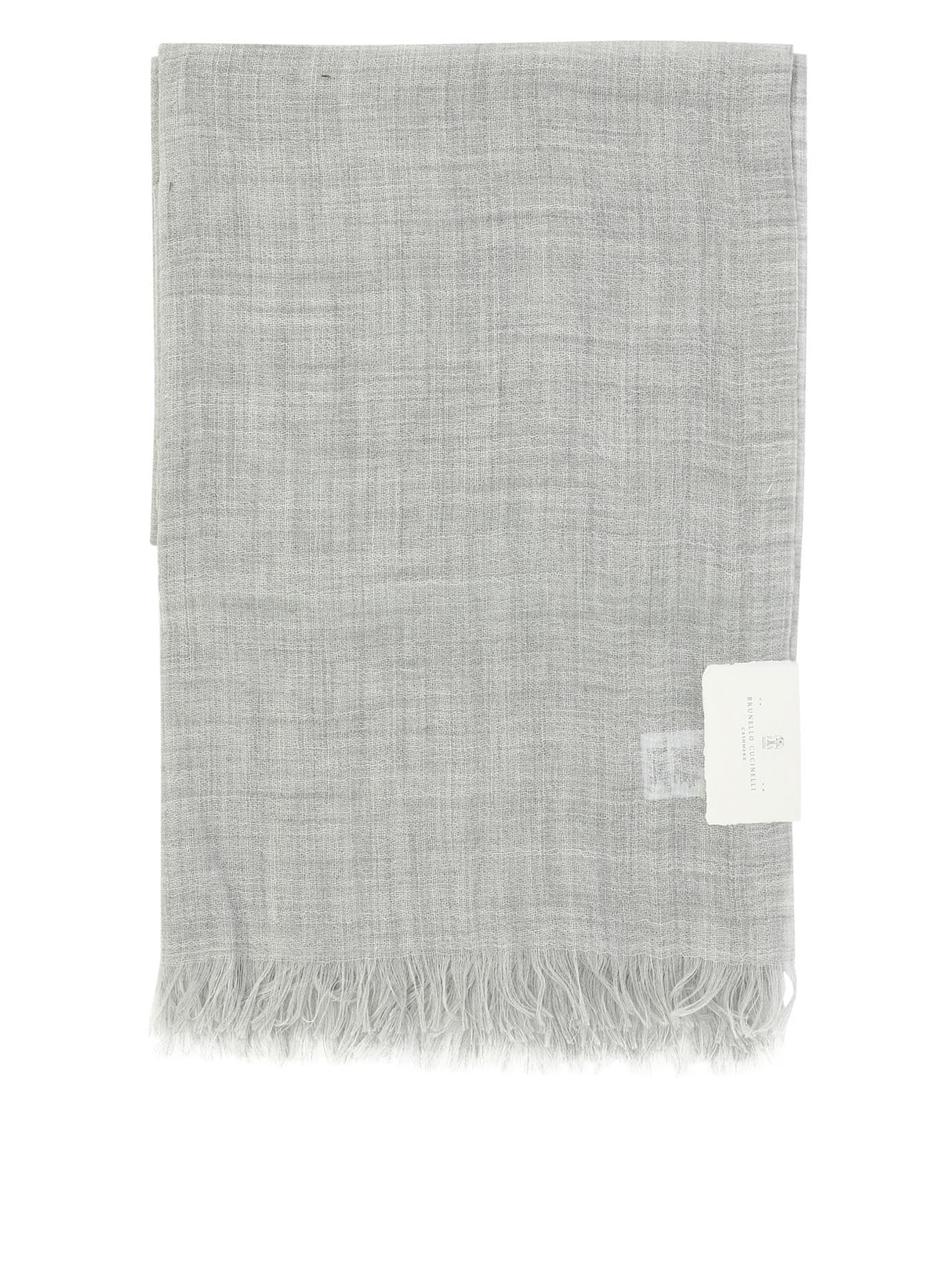BRUNELLO CUCINELLI Luxurious Cashmere and Silk Scarf for Women in Gray
