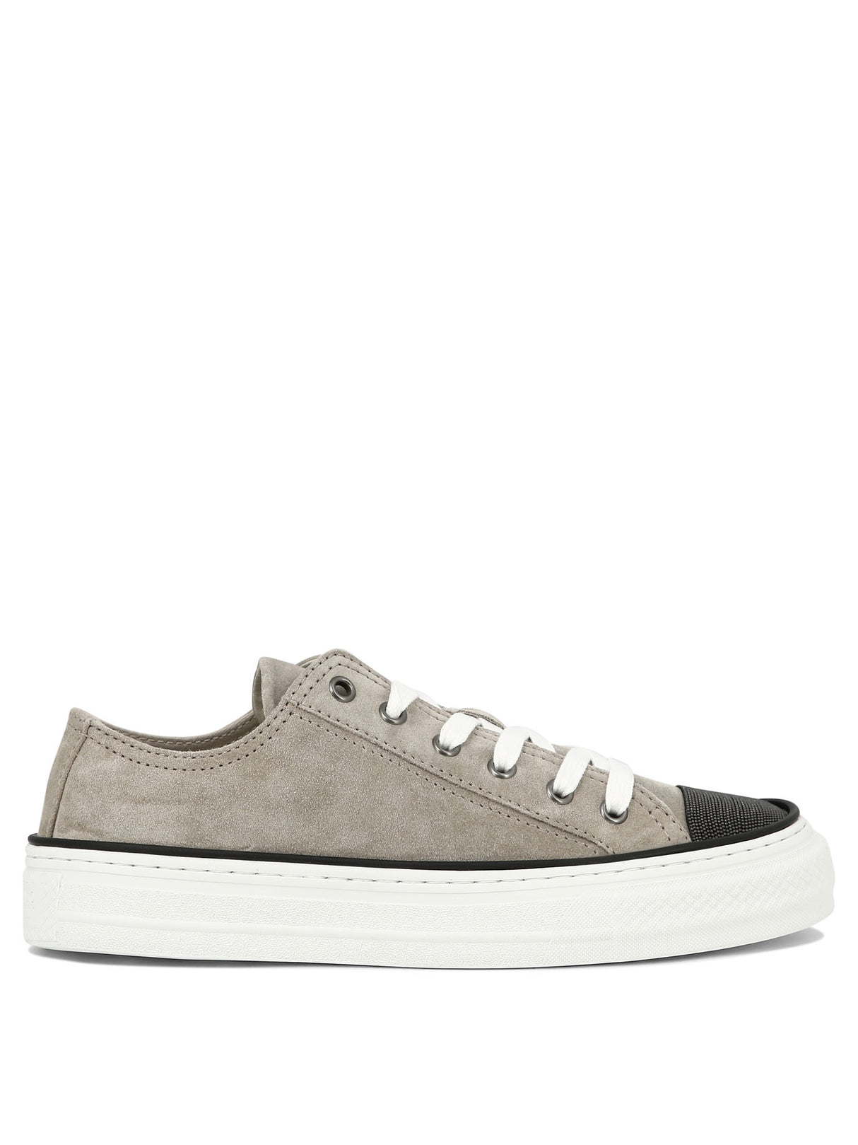 BRUNELLO CUCINELLI Luxurious Tan Suede Sneakers for Women - SS24 Collection