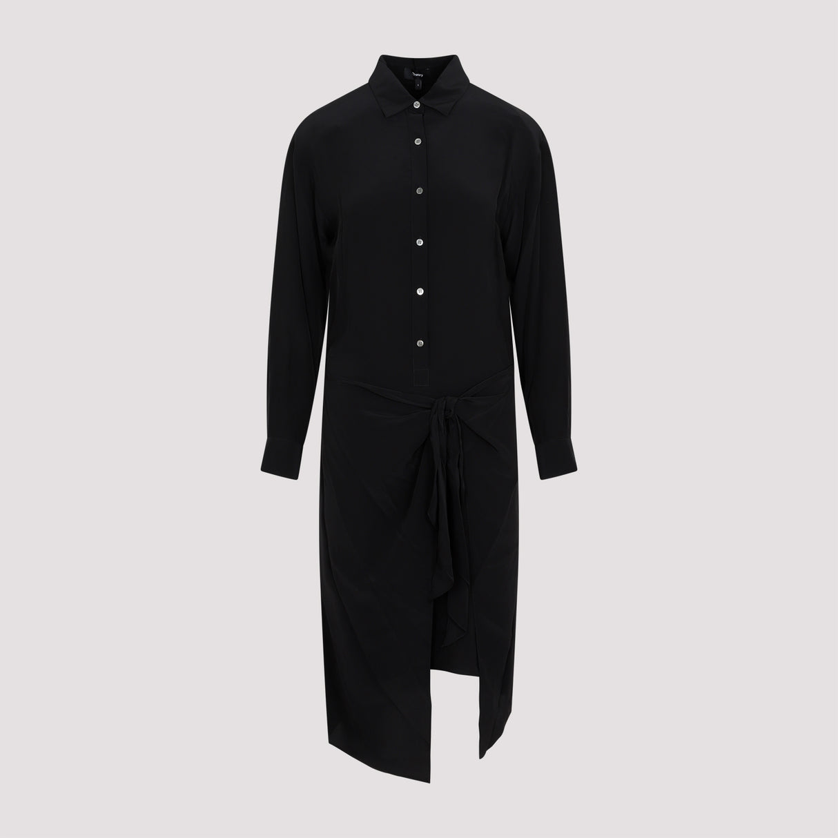 THEORY Stylish Black Sarong Shirt for Women - FW23 Collection