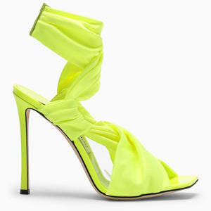 JIMMY CHOO Neon Yellow High Sandal for Women