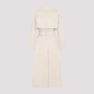 THEORY Beige Cotton Trench Coat for Women | SS24 Collection