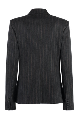 MAX MARA Women's Pinstriped Double-Breasted Blazer for FW23 in Grey