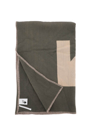 Green Wool-Blend Blanket with Iconic Arrow by Off-White Home