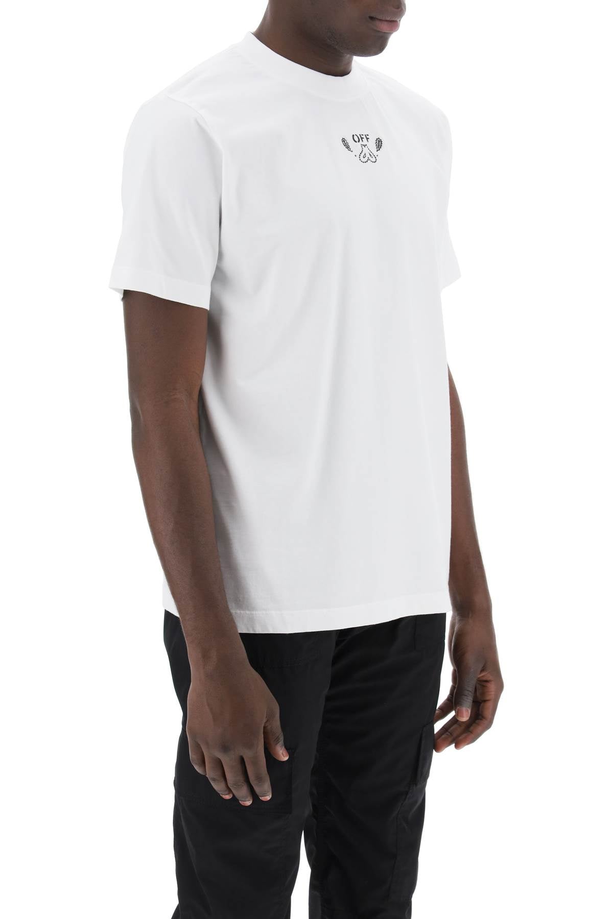 男士OFF-WHITE印花美式Logo和大花箭头图案T恤