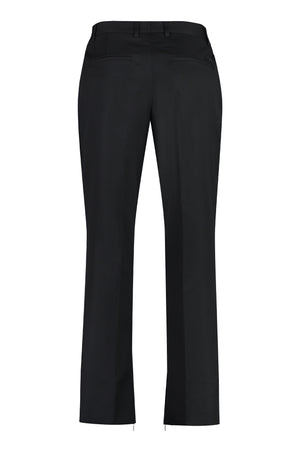 OFF-WHITE Men's Black Wool Trousers for FW23