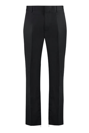 OFF-WHITE Men's Black Wool Trousers for FW23