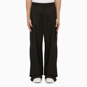 OFF-WHITE Black Denim Cargo Trousers for Men - SS24 Collection