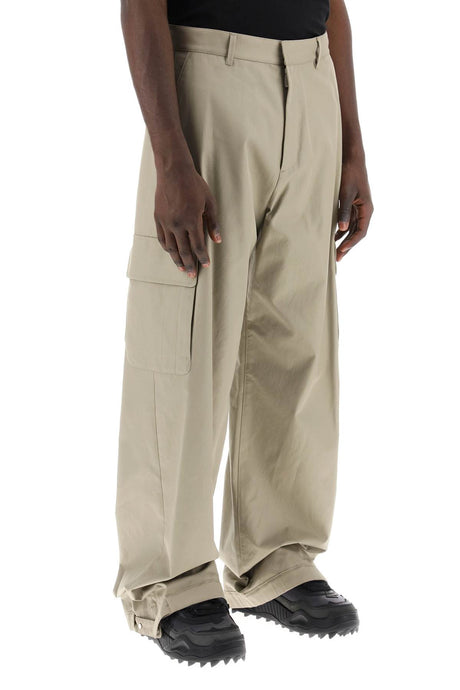OFF-WHITE Relaxed Fit Men's Cargo Pants in Tan