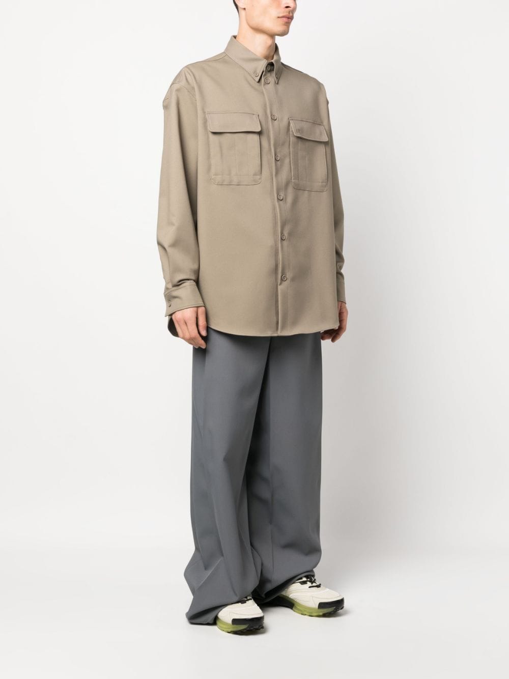 男士米色防水面料服饰外衣（FW23系列）
