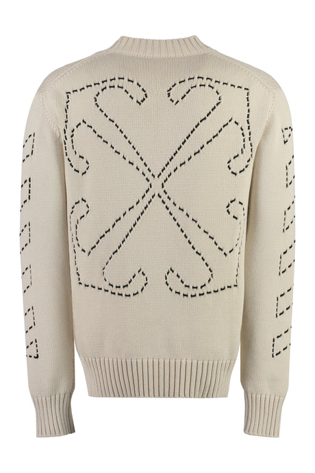 OFF-WHITE Premium Cream Diags Arrow Sweater for Men - FW23 Collection