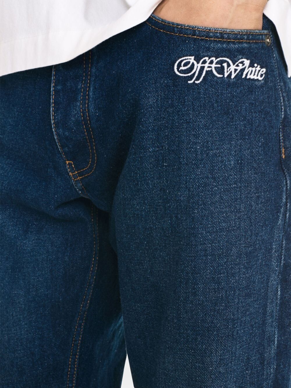 OFF-WHITE LOGO PATCH STRAIGHT LEG Jeans