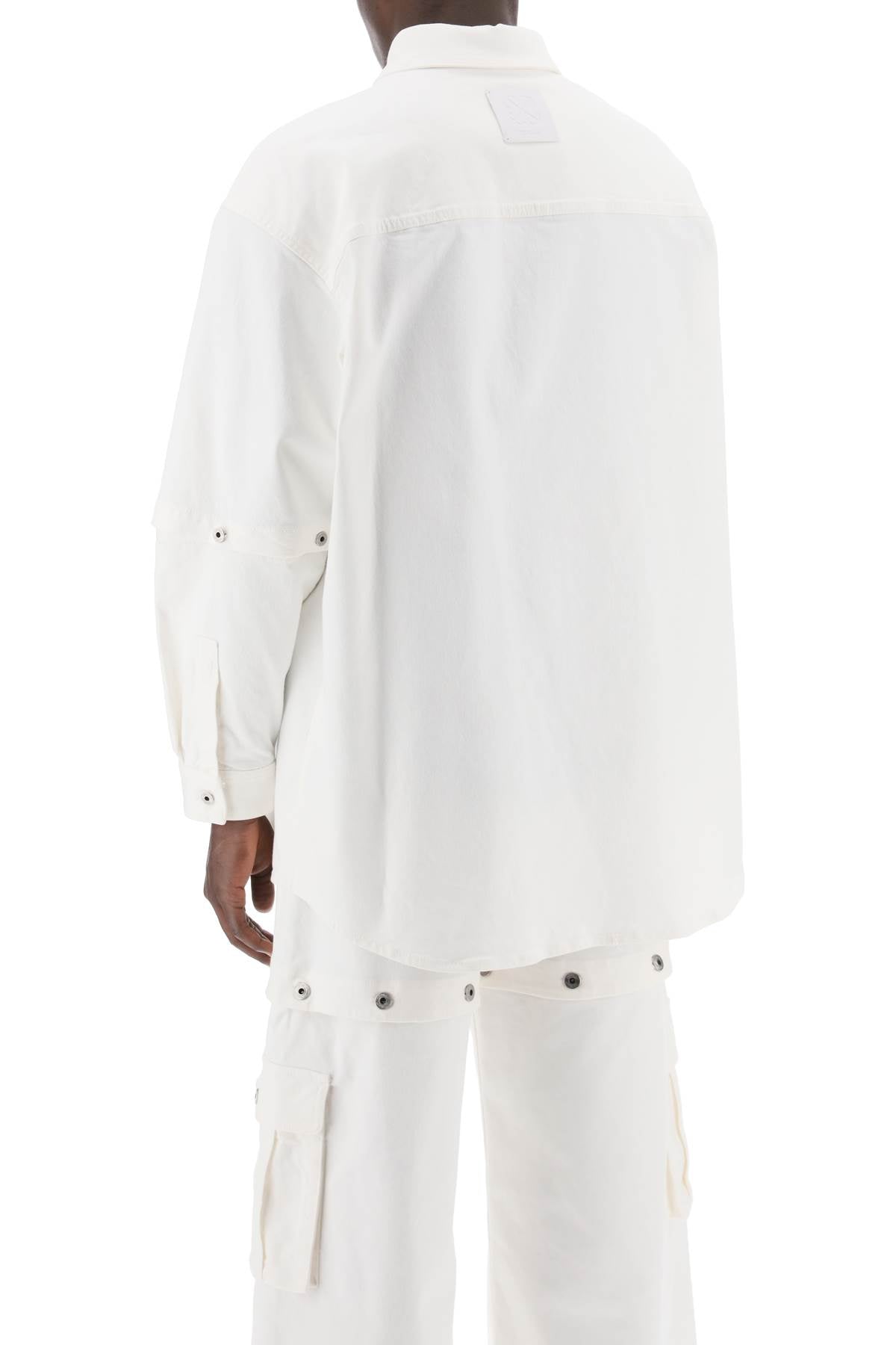 OFF-WHITE 90s Logo Overshirt in Raw White Cotton for men - SS24
