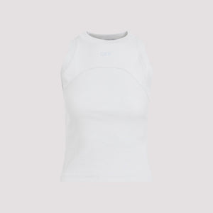 OFF-WHITE Blue Stamp Rib Round Tank Top for Women | Spring/Summer 2024 Collection