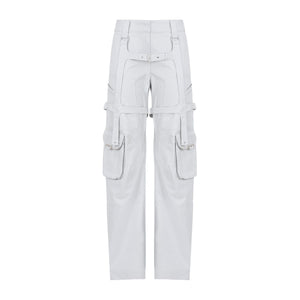 OFF-WHITE Blue Cargo Pocket Over Pants for Women - SS24 Collection
