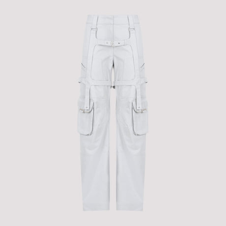 OFF-WHITE Blue Cargo Pocket Over Pants for Women - SS24 Collection