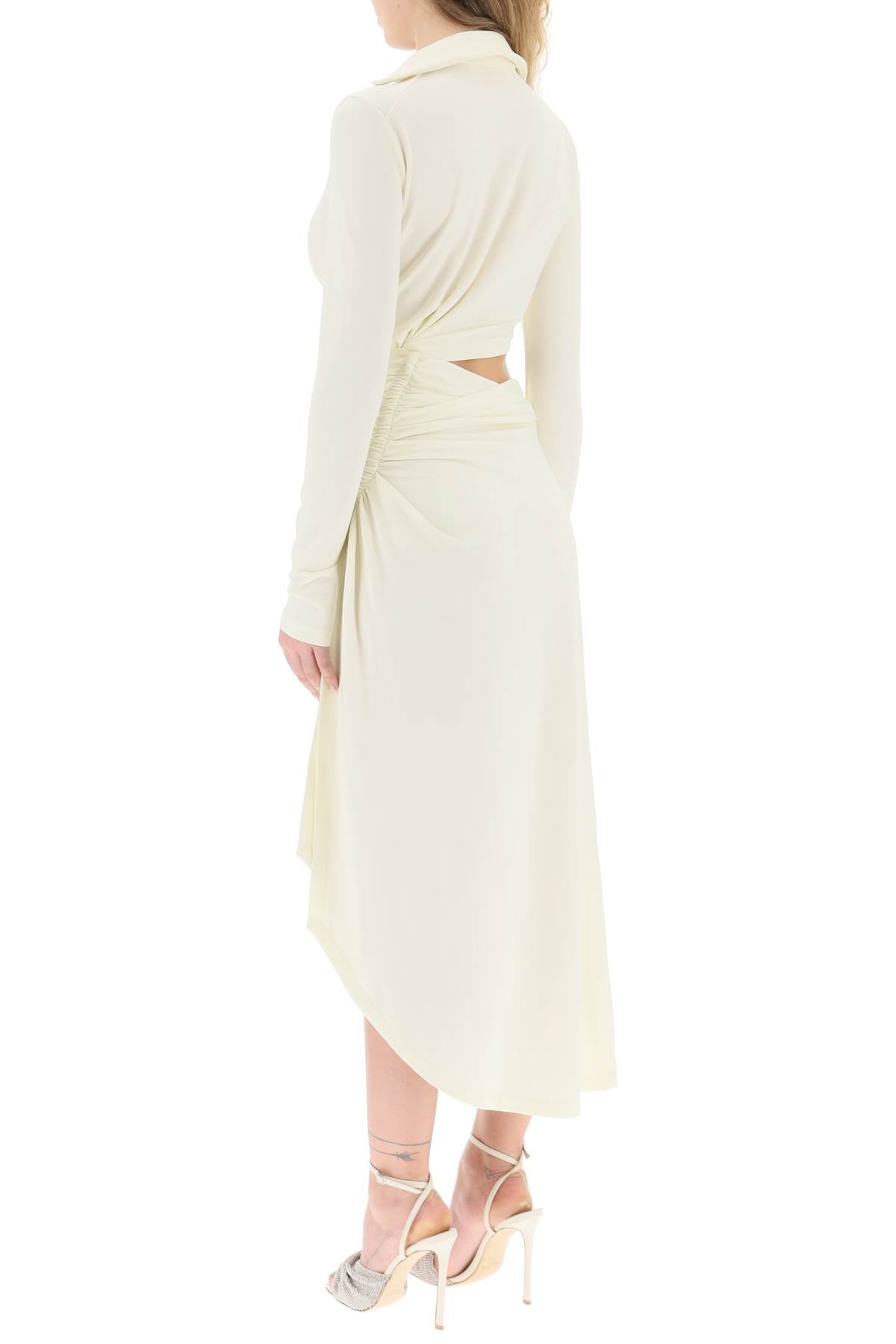 OFF-WHITE Asymmetric Cut-Out T-Shirt Dress for Women