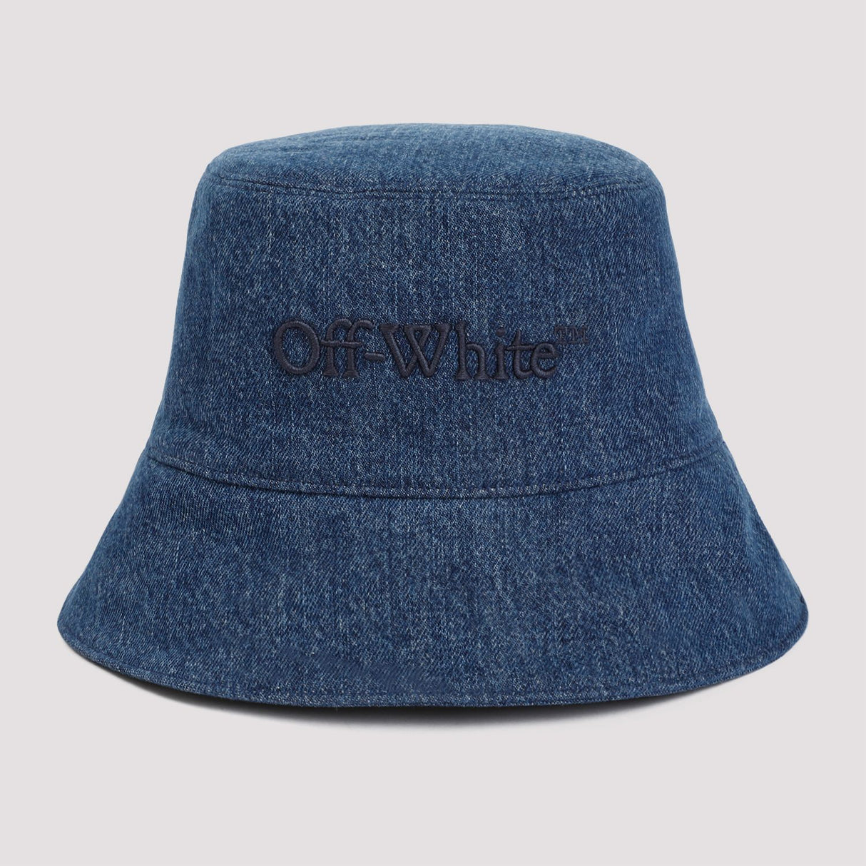 OFF-WHITE Navy Bookish Denim Bucket Hat for Women