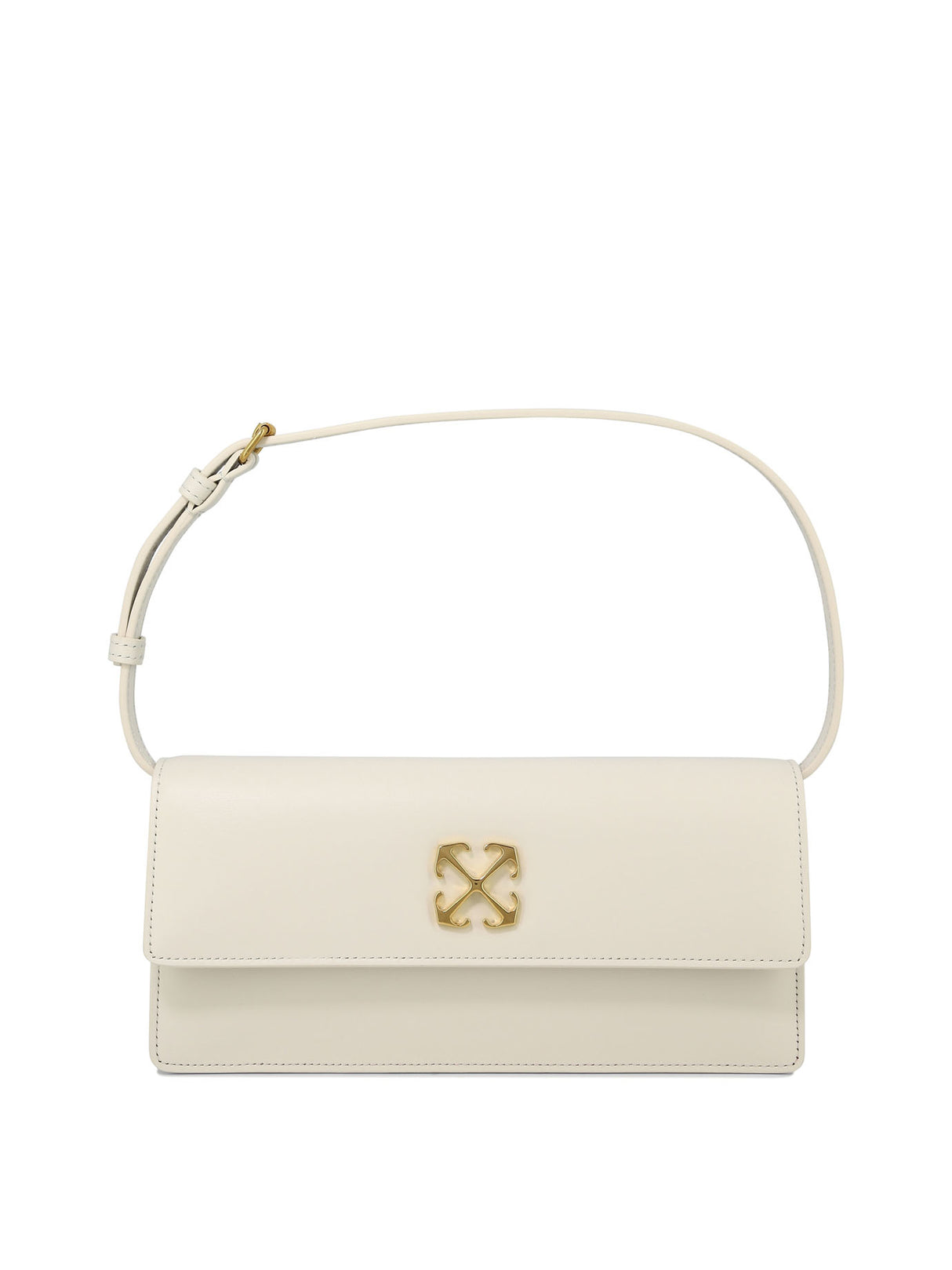 OFF-WHITE White Leather Shoulder Handbag for Women - SS24 Collection