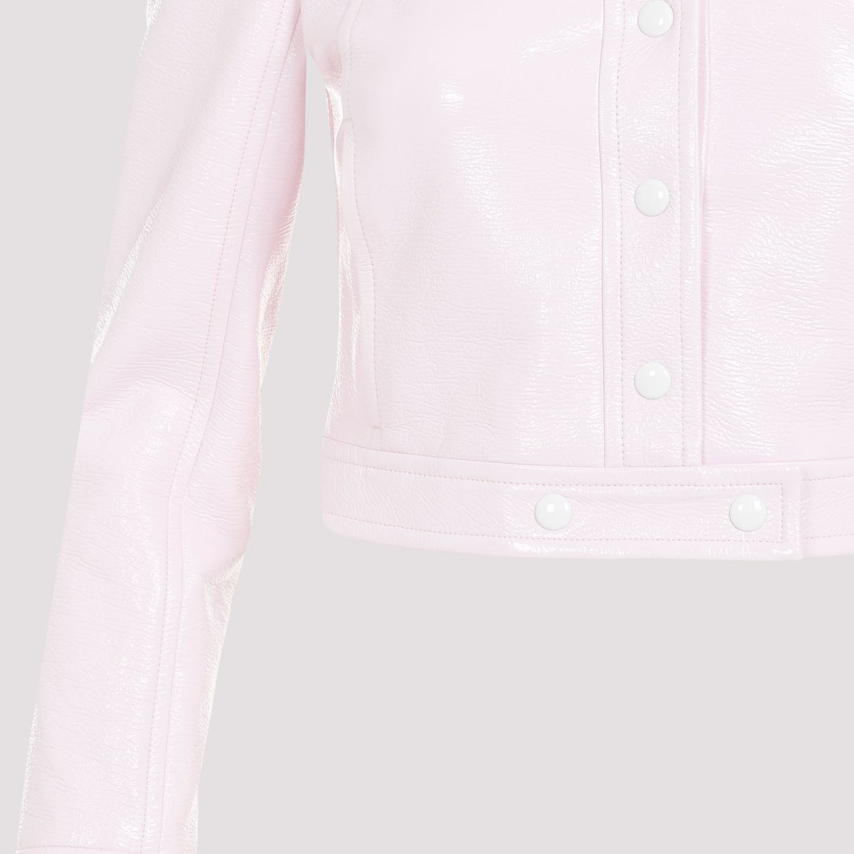 COURREGÈS Cotton Pink & Purple Vinyl Jacket for Women - SS24 Collection
