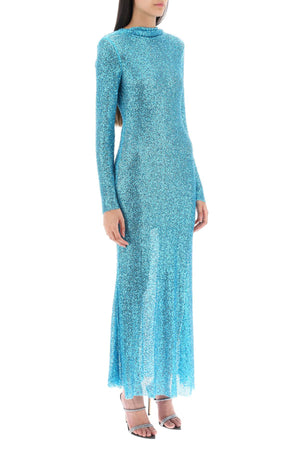 SELF-PORTRAIT Elegant Long-Sleeved Maxi Dress with Sequins & Beads for Women