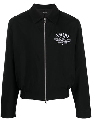 AMIRI Arts District Embroidered Blouson Jacket for Men in Black