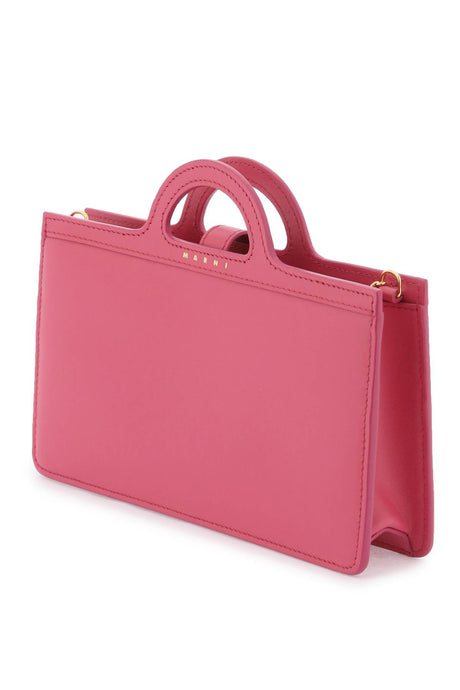 MARNI Pink Leather Mini Crossbody Handbag for Women