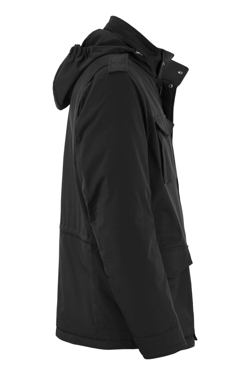 男士黑色羽绒服-加厚防水带定制版