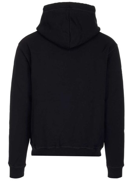 PALM ANGELS Men's Black Cotton Hoodie for FW24