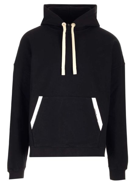 PALM ANGELS Men's Black Cotton Hoodie for FW24